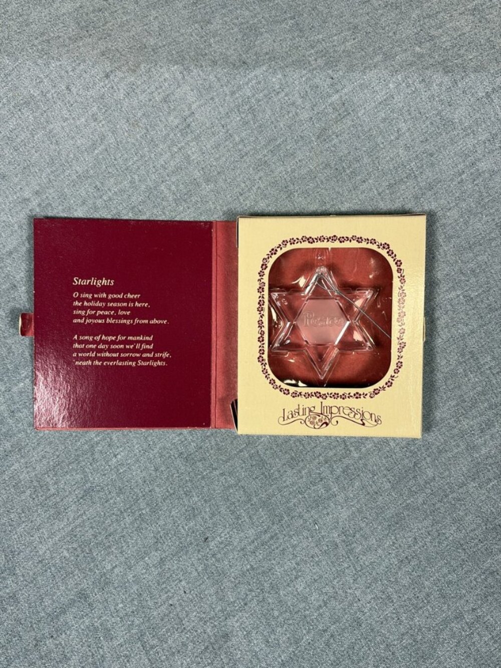 Lasting Impressions Glass Star of David Ornament Hanukkah Christmas